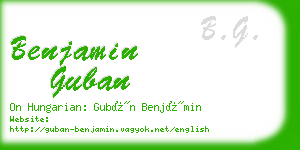 benjamin guban business card
